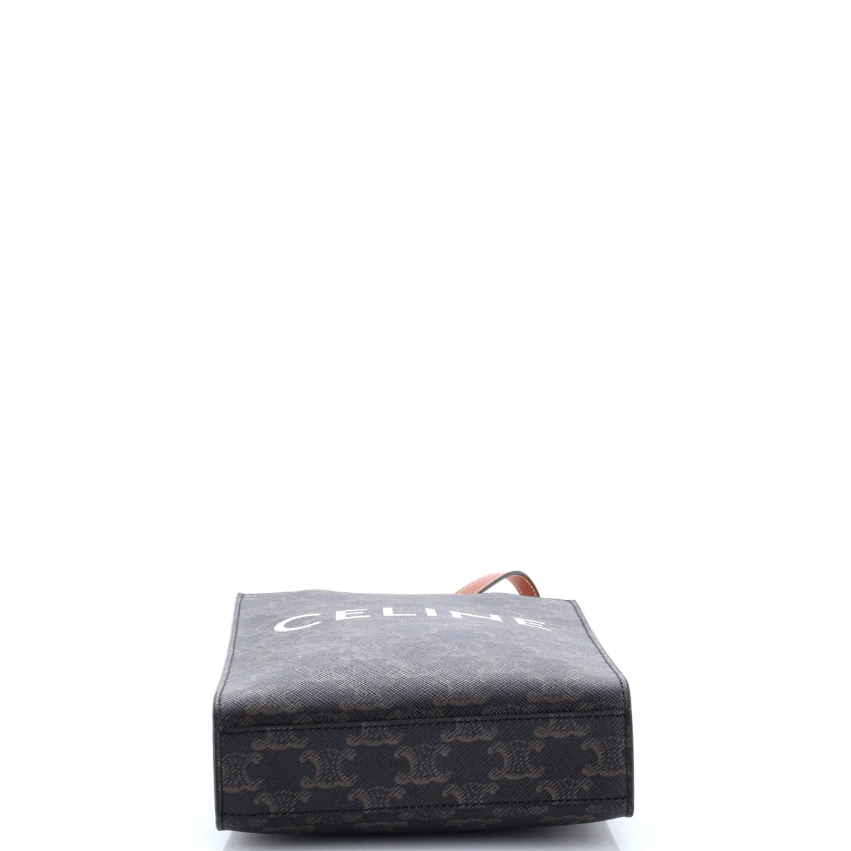 Vertical Cabas Tote Triomphe Coated Canvas Mini - Deep Luxury