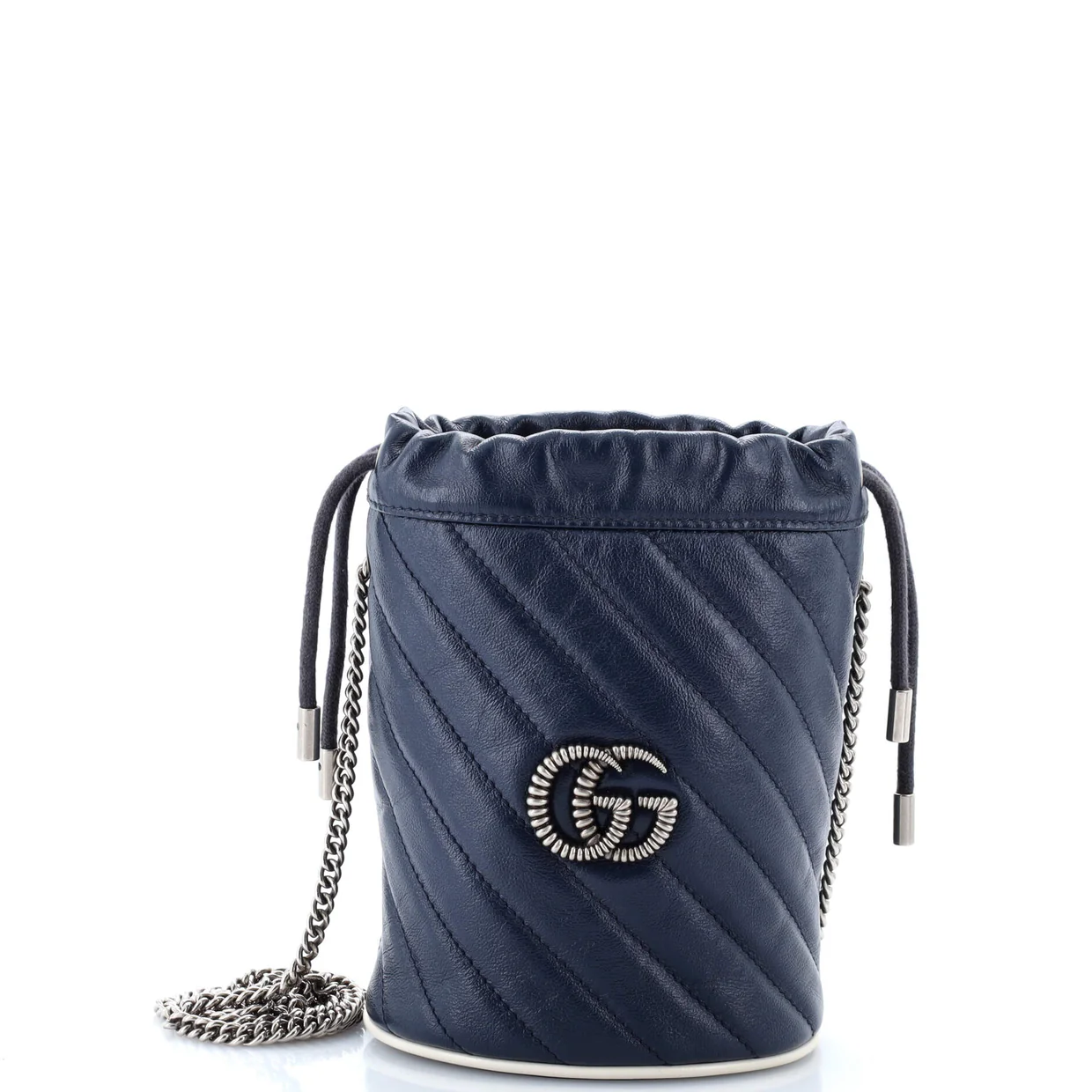 GG Marmont Bucket Bag Diagonal Quilted Leather Mini - Deep Luxury