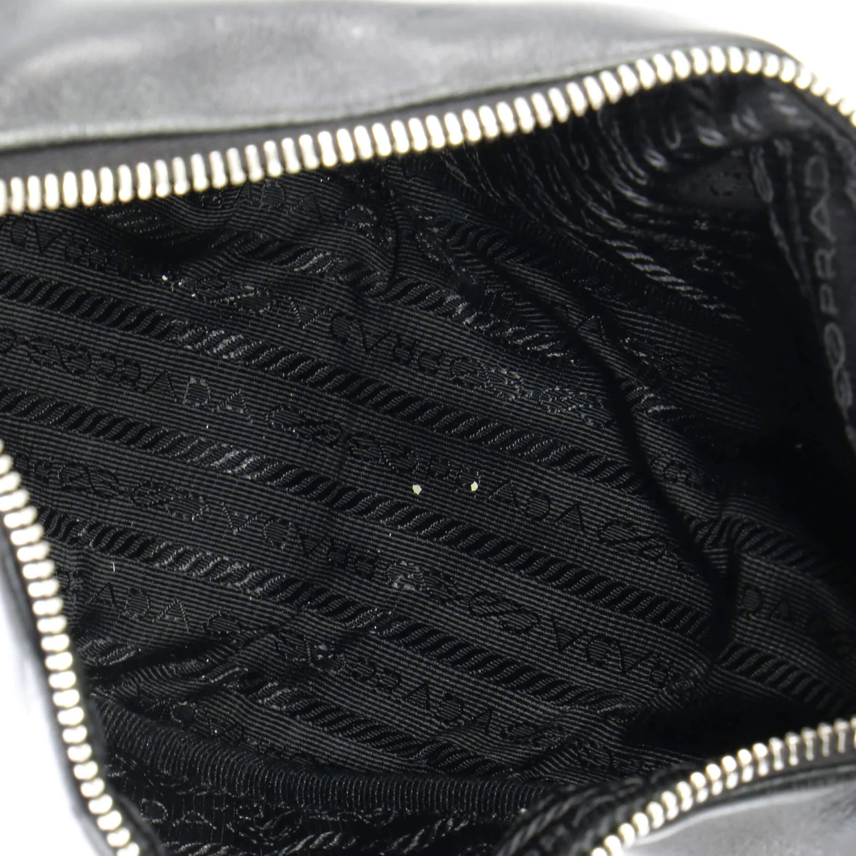 Triangle Logo Zip Crossbody Bag Leather Small - Deep Luxury