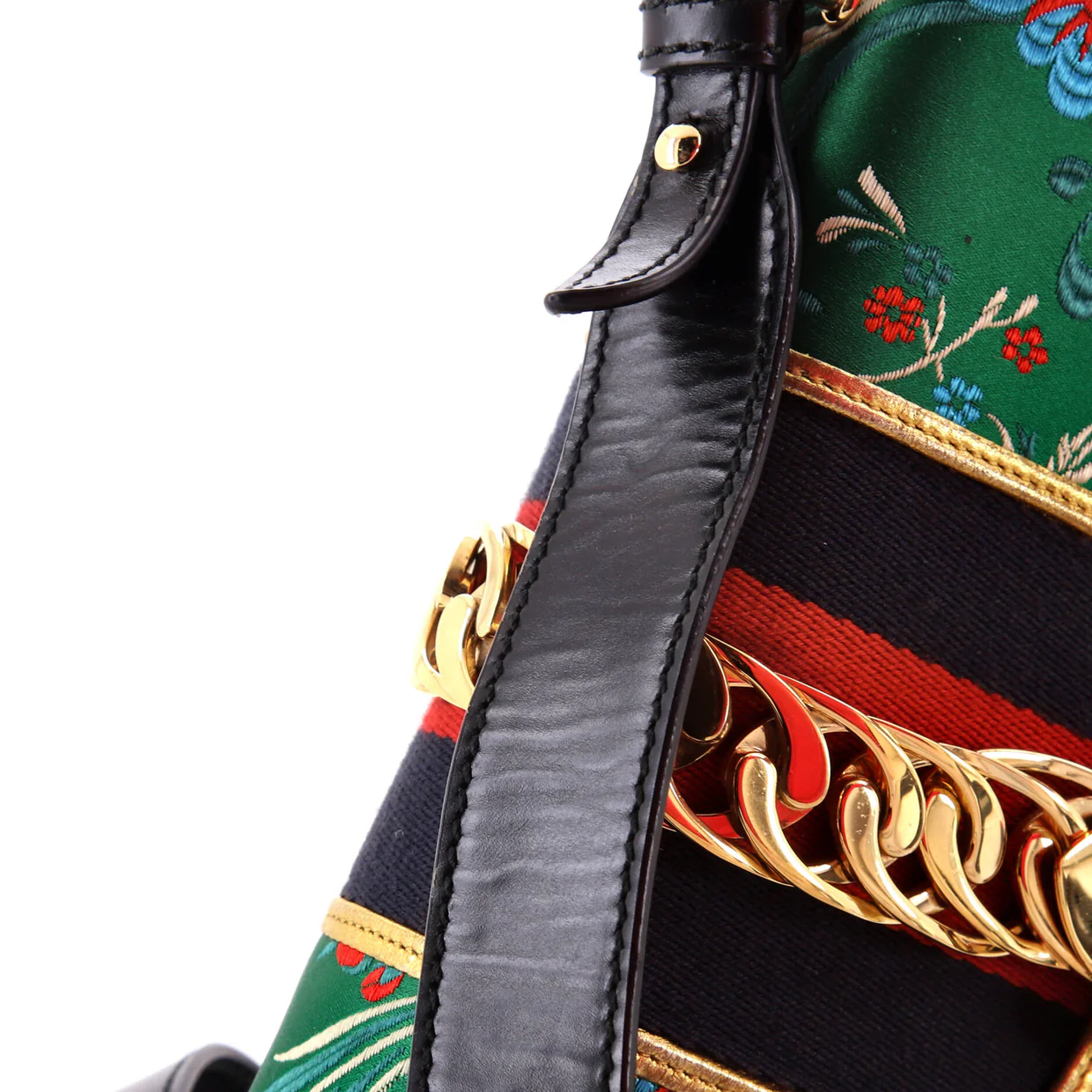 Sylvie Shoulder Bag Floral Jacquard Small - Deep Luxury