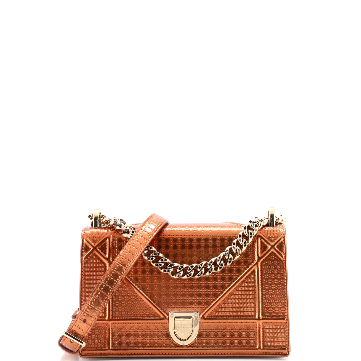 Diorama Flap Bag Cannage Embossed Calfskin Small - Deep Luxury