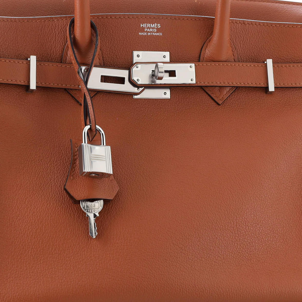 Birkin Handbag Cuivre Novillo with Palladium Hardware 30 - Deep Luxury
