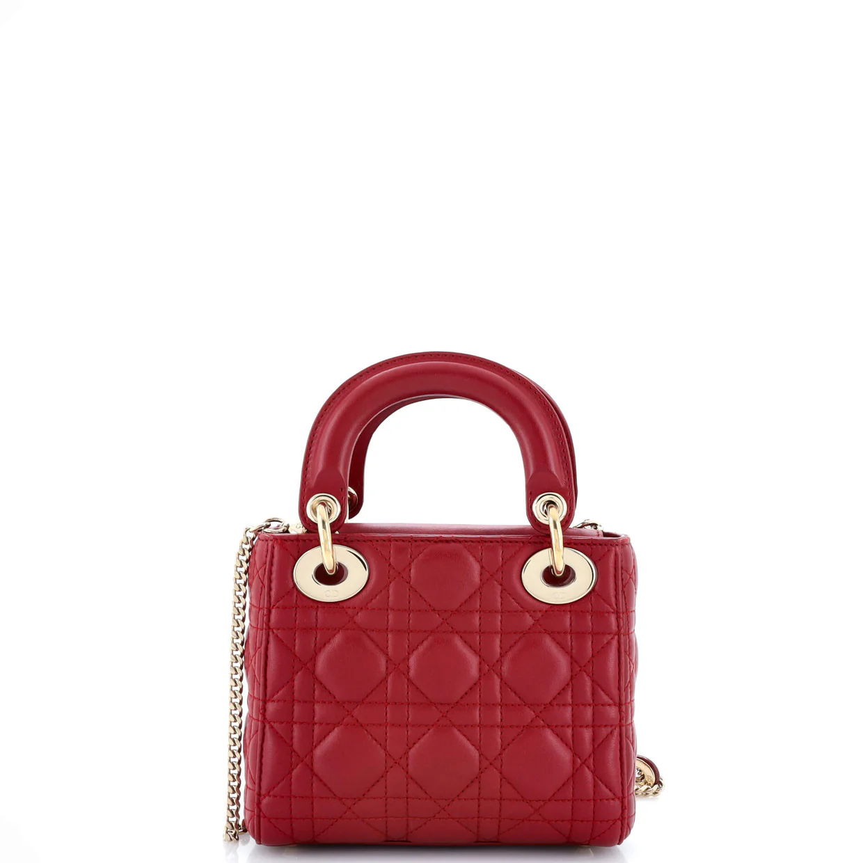 Lady Dior Chain Bag Cannage Quilt Lambskin Mini - Deep Luxury