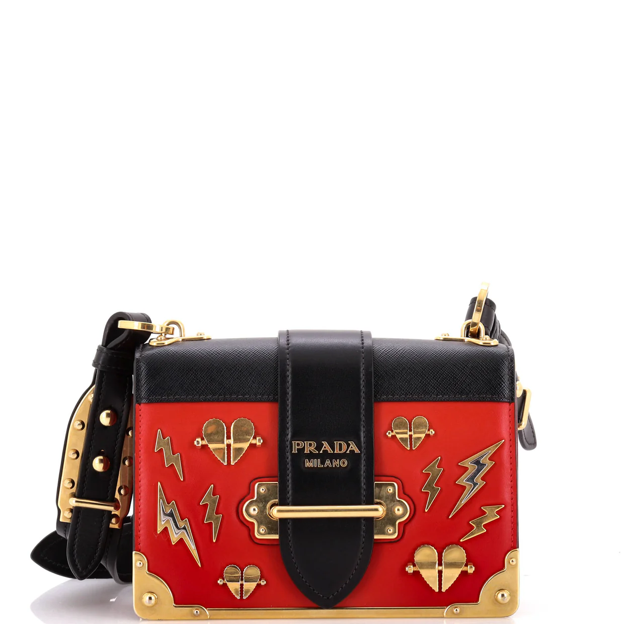 Cahier Crossbody Bag Embellished Leather Small - Deep Luxury