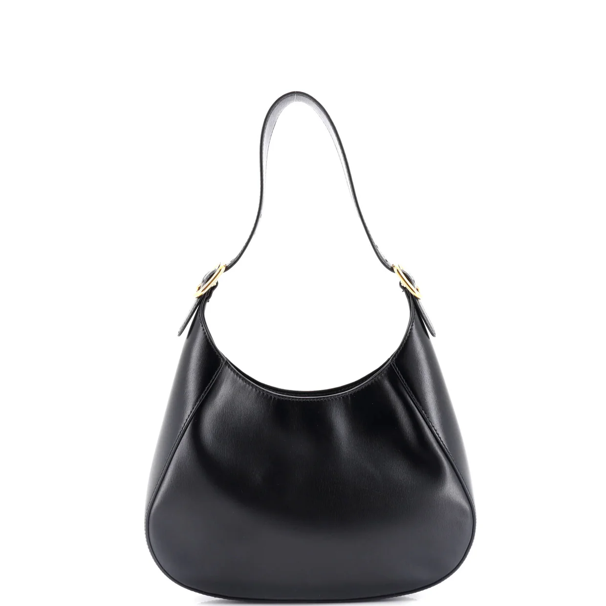 Cleo Shoulder Bag Box Calf Medium - Deep Luxury