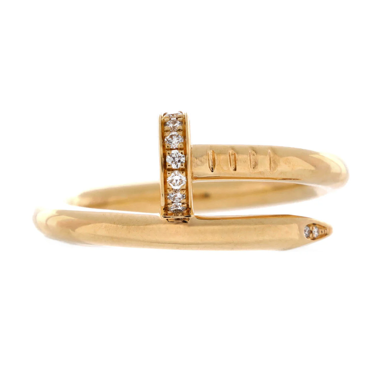 Juste un Clou Ring 18K Yellow Gold and Diamonds - Deep Luxury