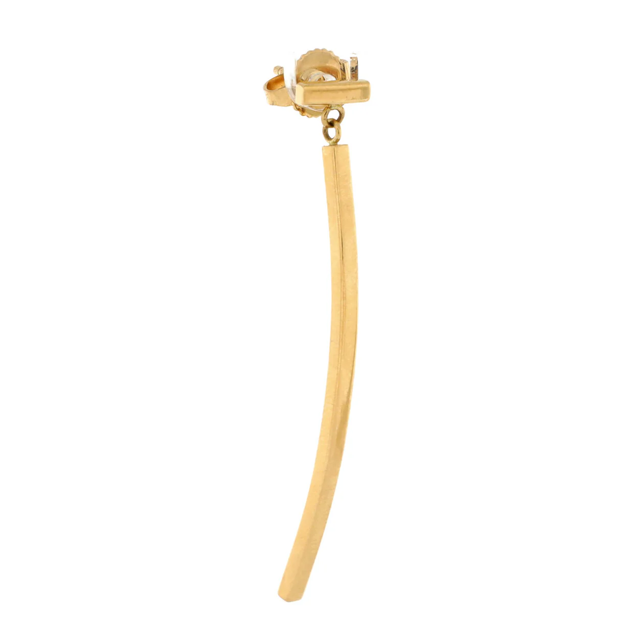 T Wire Bar Earrings 18K Yellow Gold - Deep Luxury