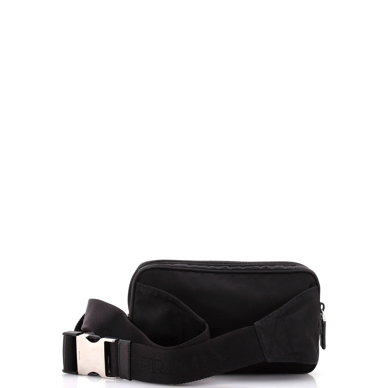 Front Pocket Belt Bag Re-Nylon with Saffiano Leather - Deep Luxury