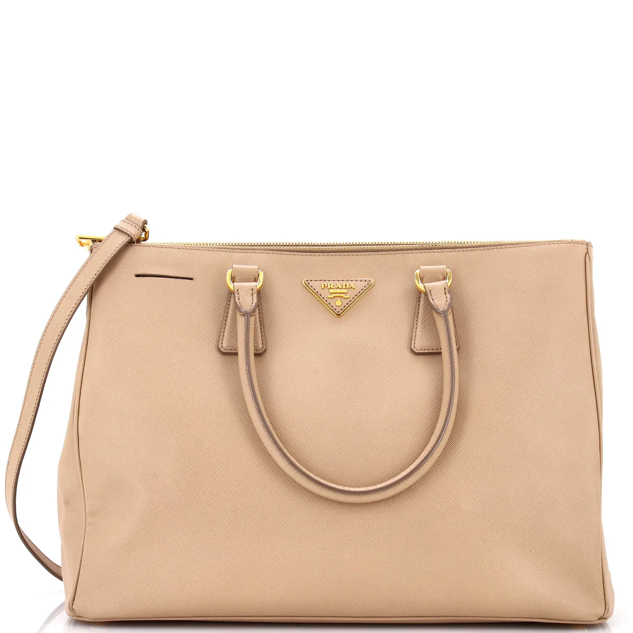 Double Zip Lux Tote Saffiano Leather Medium - Deep Luxury