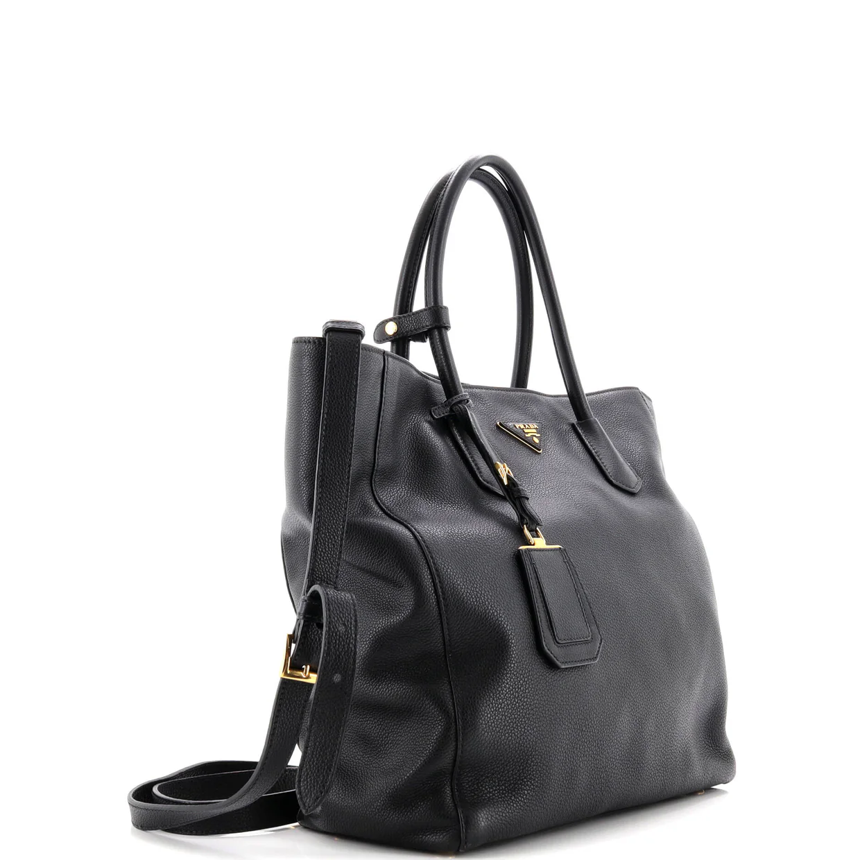 Convertible Shopping Tote Vitello Daino Medium - Deep Luxury