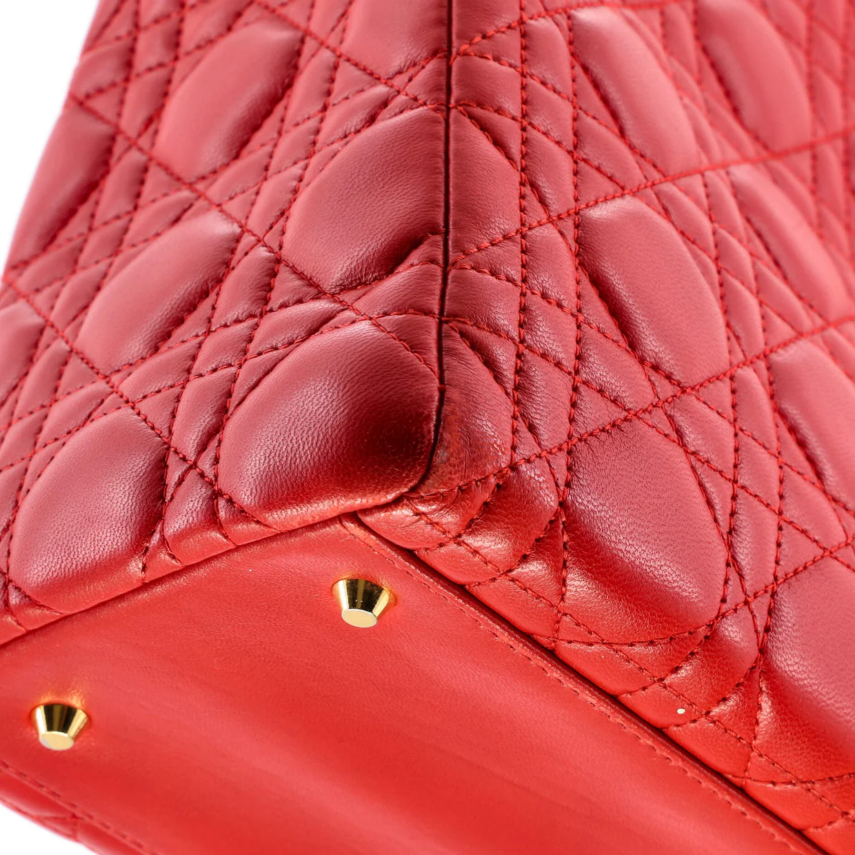 Lady Dior Bag Cannage Quilt Lambskin Medium - Deep Luxury