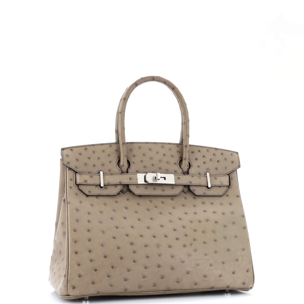 Birkin Handbag Mousse Ostrich with Palladium Hardware 30 - Deep Luxury