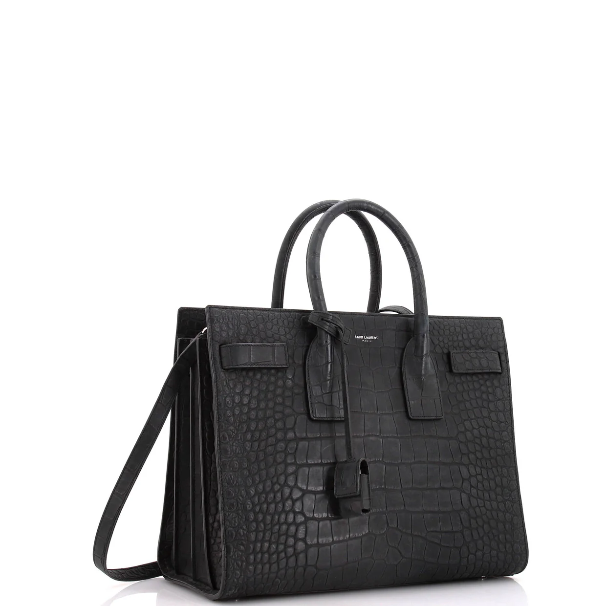 Sac de Jour NM Bag Crocodile Embossed Leather Small - Deep Luxury