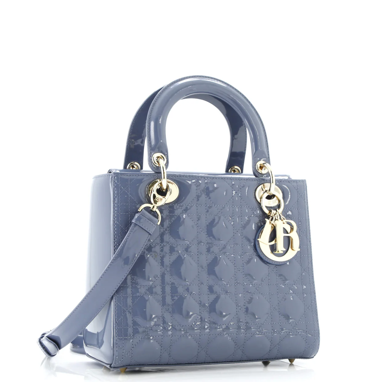 Lady Dior NM Bag Cannage Quilt Patent Medium - Deep Luxury