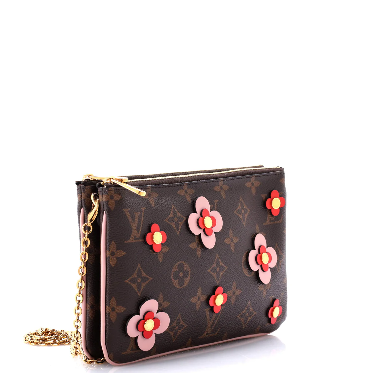Double Zip Pochette Limited Edition Blooming Flowers Monogram Canvas - Deep Luxury