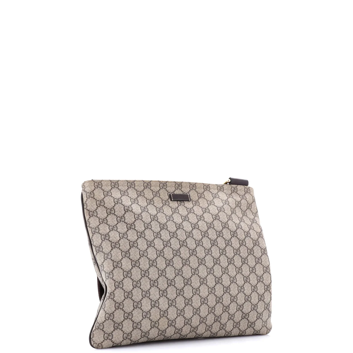 Zip Top Messenger Bag GG Coated Canvas Large - Deep Luxury