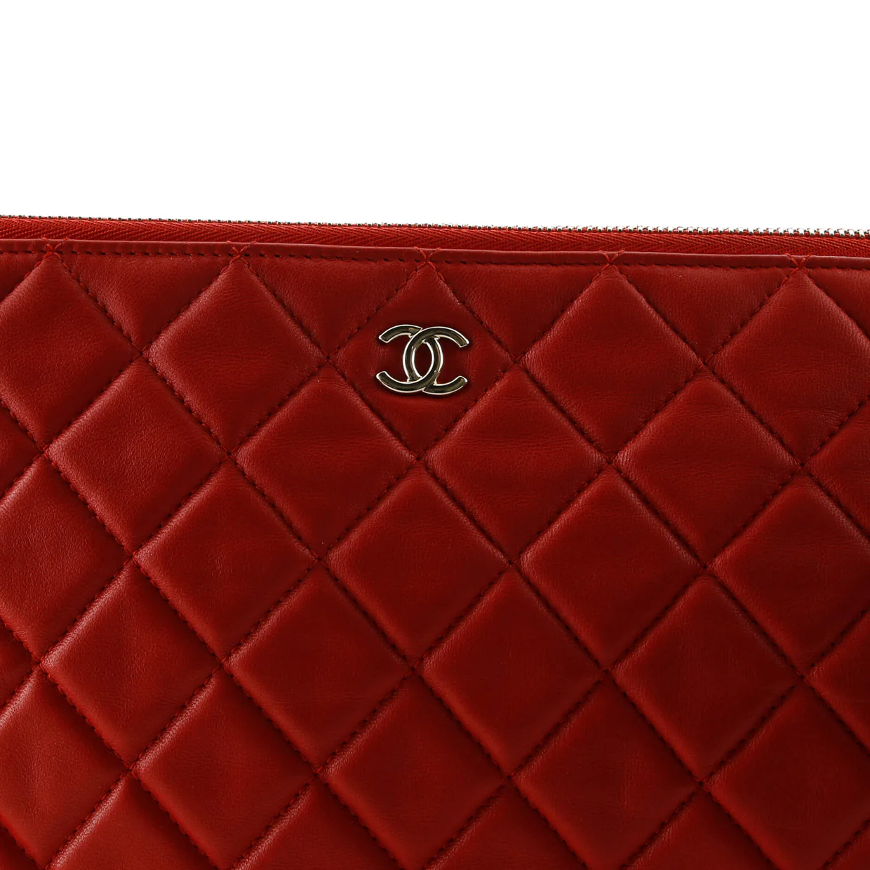 O Case Clutch Quilted Lambskin Large - Deep Luxury