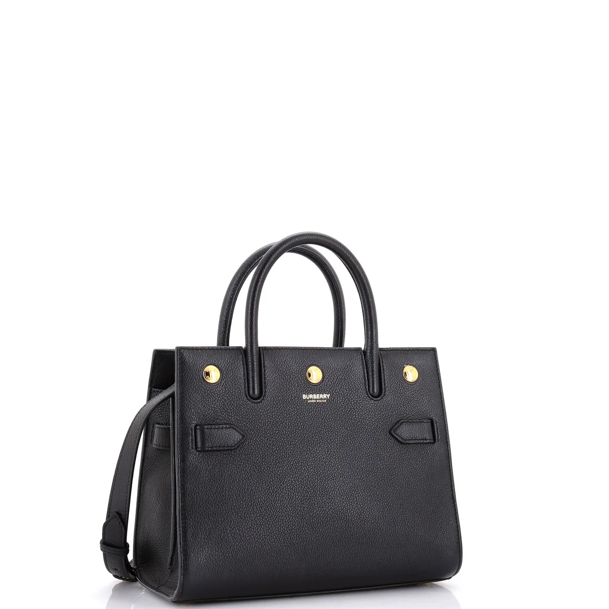 Title Two Handle Tote Leather Mini - Deep Luxury