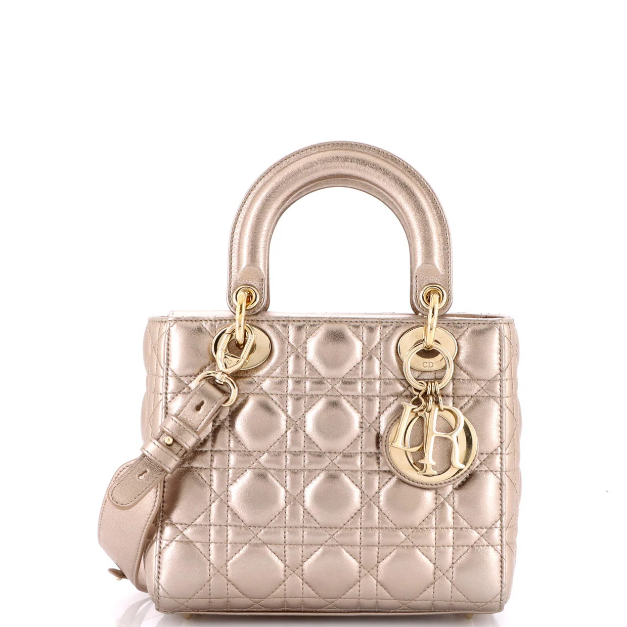 My ABCDior Lady Dior Bag Metallic Cannage Quilt Leather - Deep Luxury