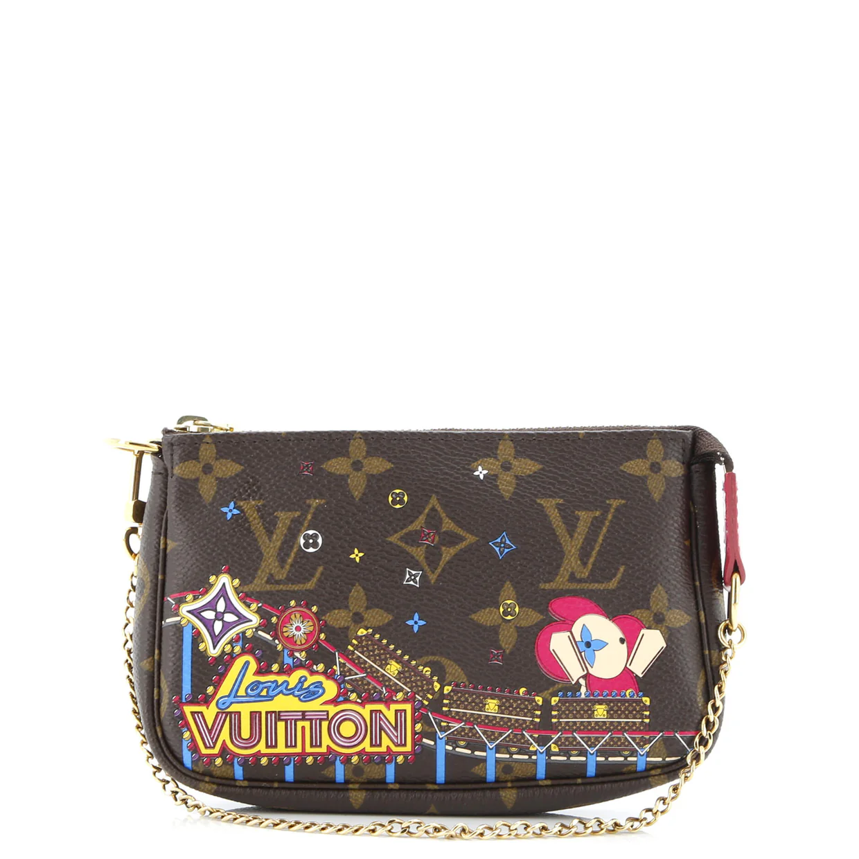 Pochette Accessoires Limited Edition Vivienne Xmas Monogram Canvas Mini - Deep Luxury