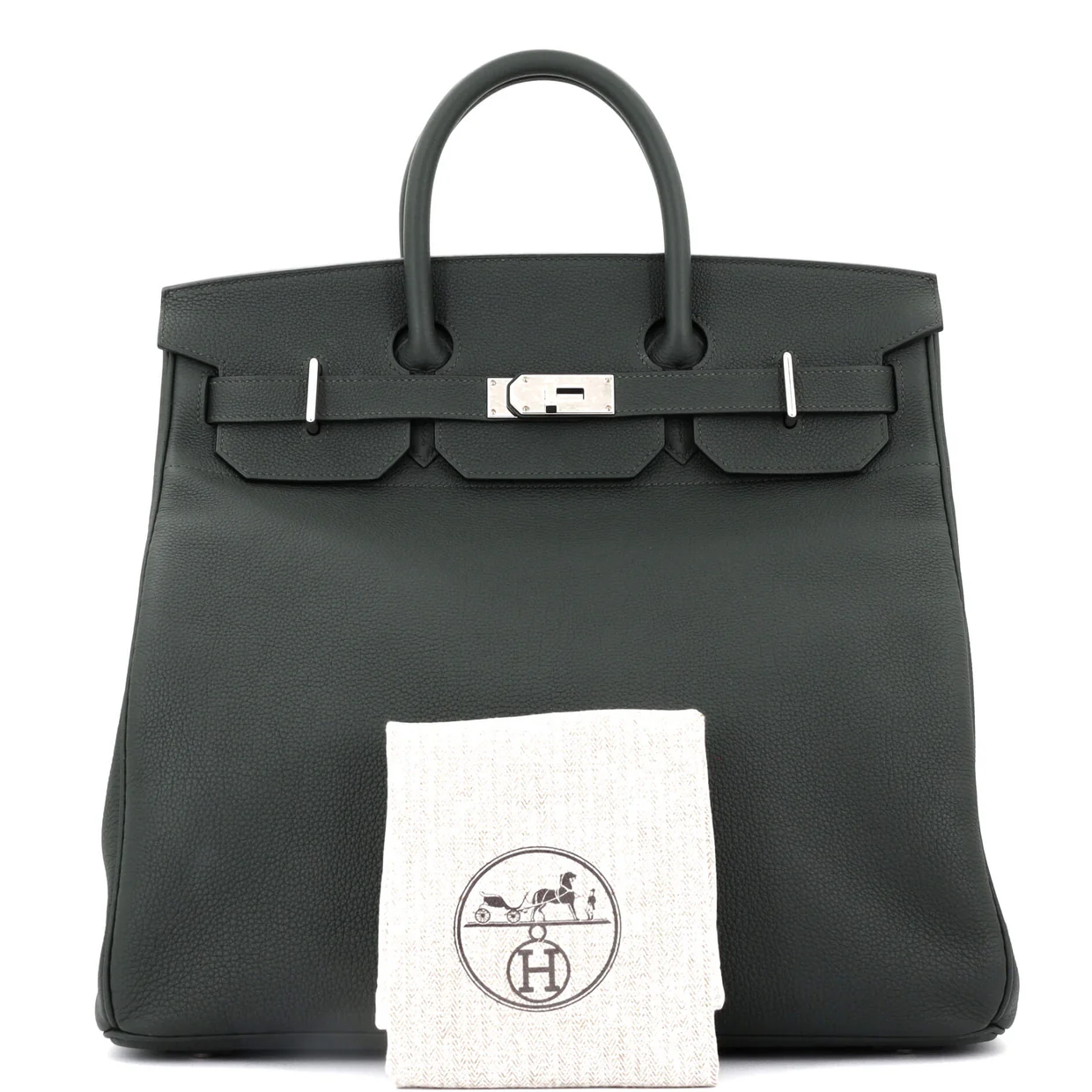 HAC Birkin Bag Vert Foncé Togo with Palladium Hardware 40 - Deep Luxury