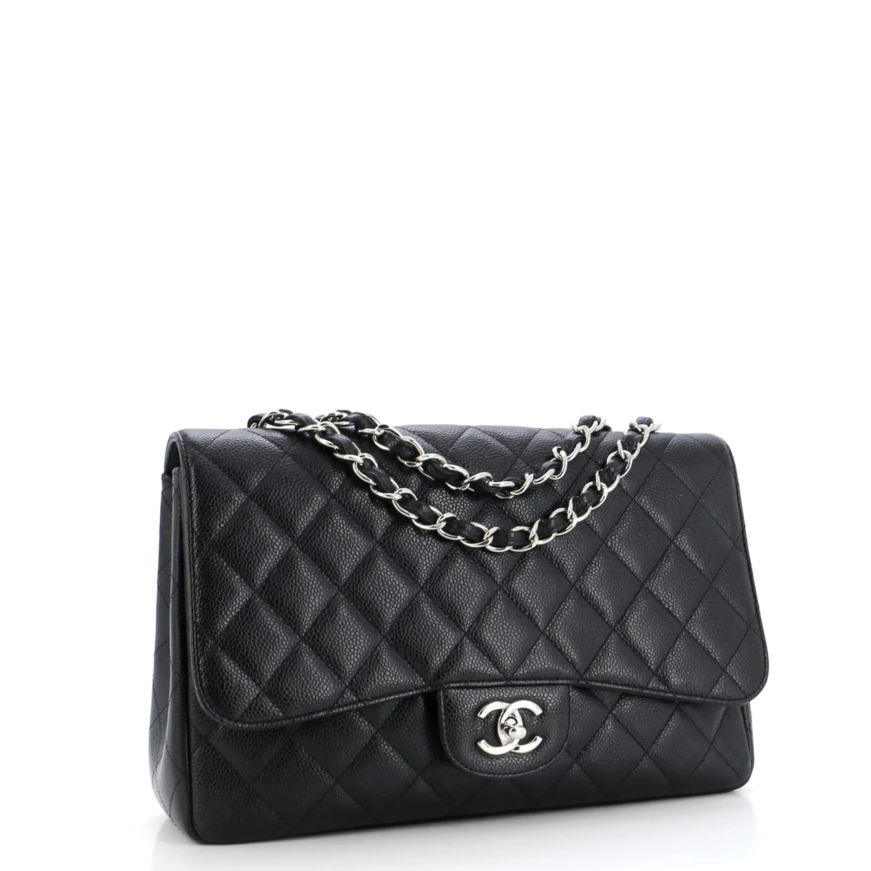 Classic Single Flap Bag Quilted Caviar Jumbo - Deep Luxury