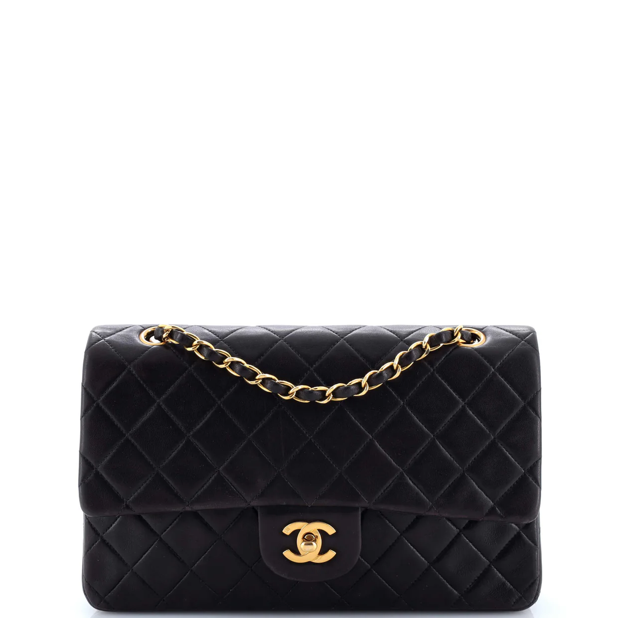 Vintage Classic Double Flap Bag Quilted Lambskin Medium - Deep Luxury