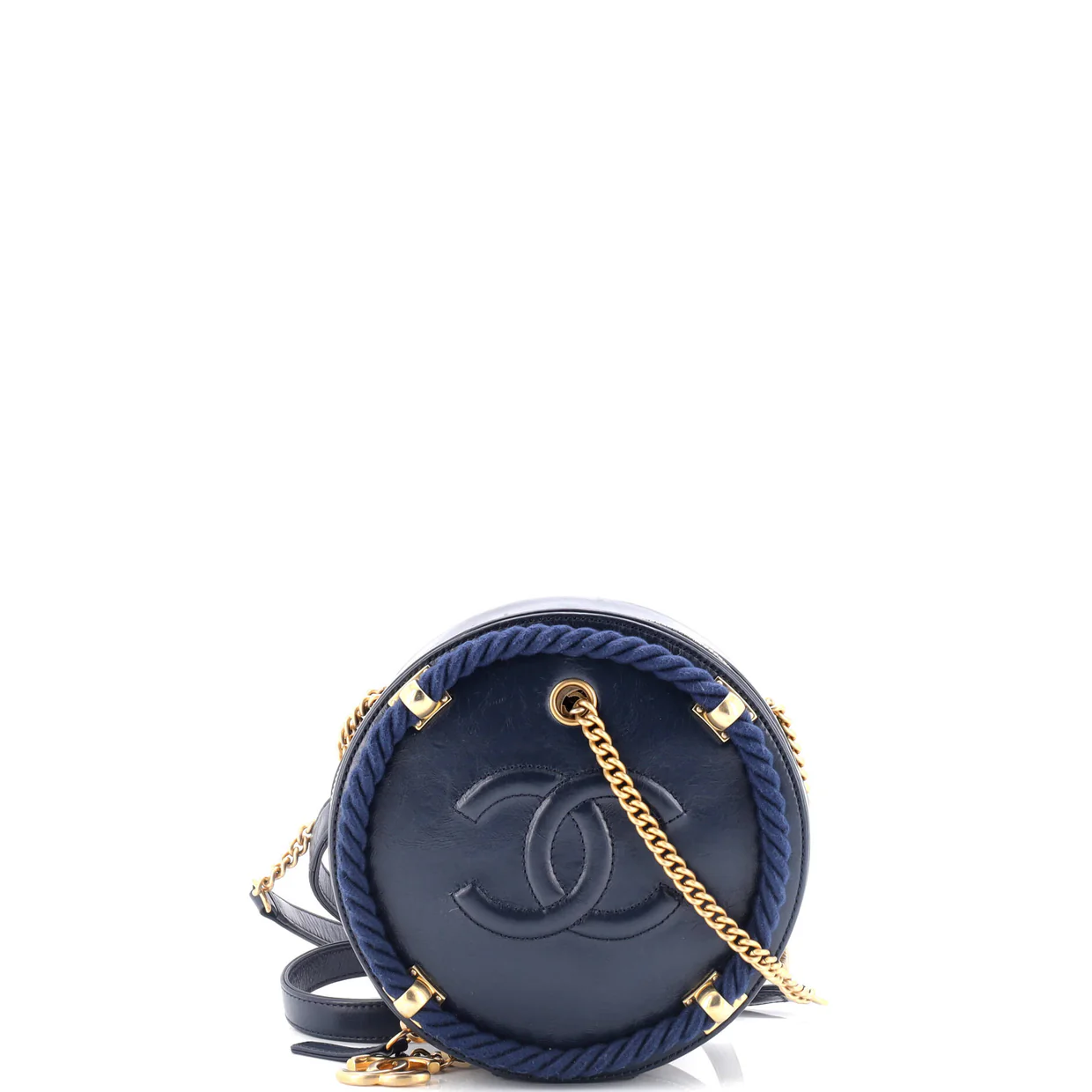 En Vogue Round Bag Crumpled Calfskin Small - Deep Luxury