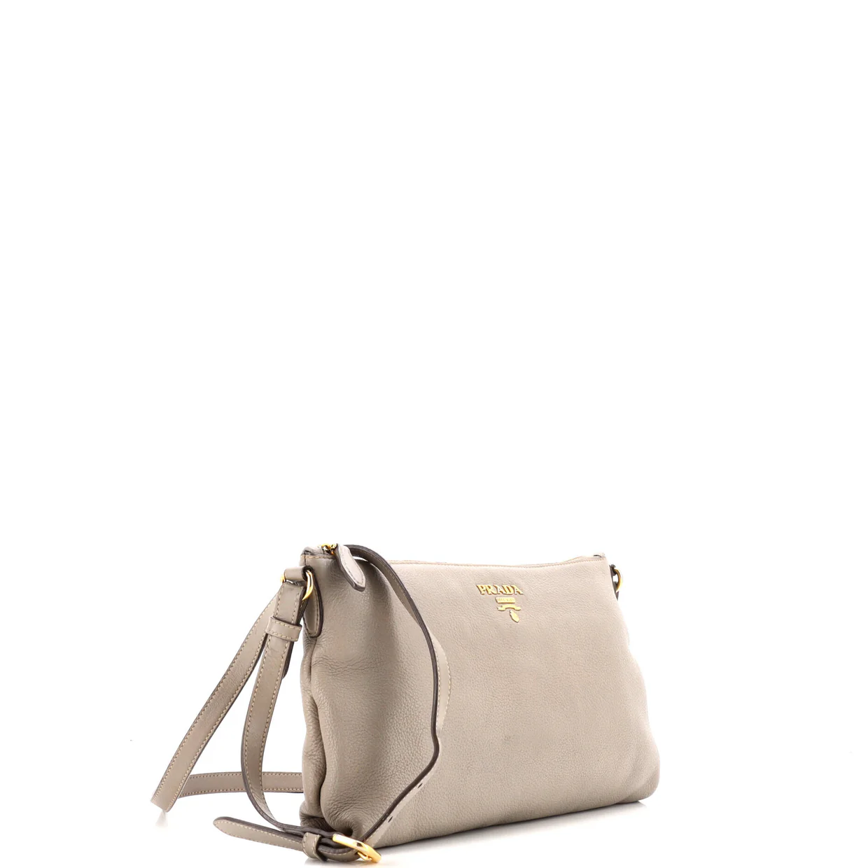 Dual Strap Flat Crossbody Bag Vitello Daino Medium - Deep Luxury