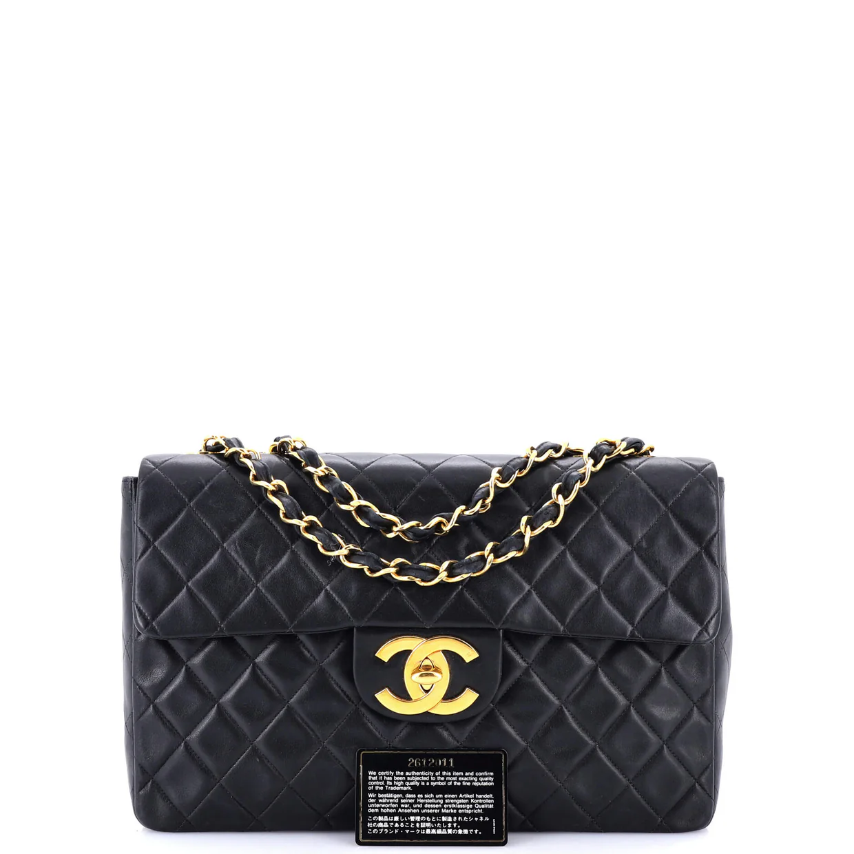 Vintage Classic Single Flap Bag Quilted Lambskin Maxi - Deep Luxury