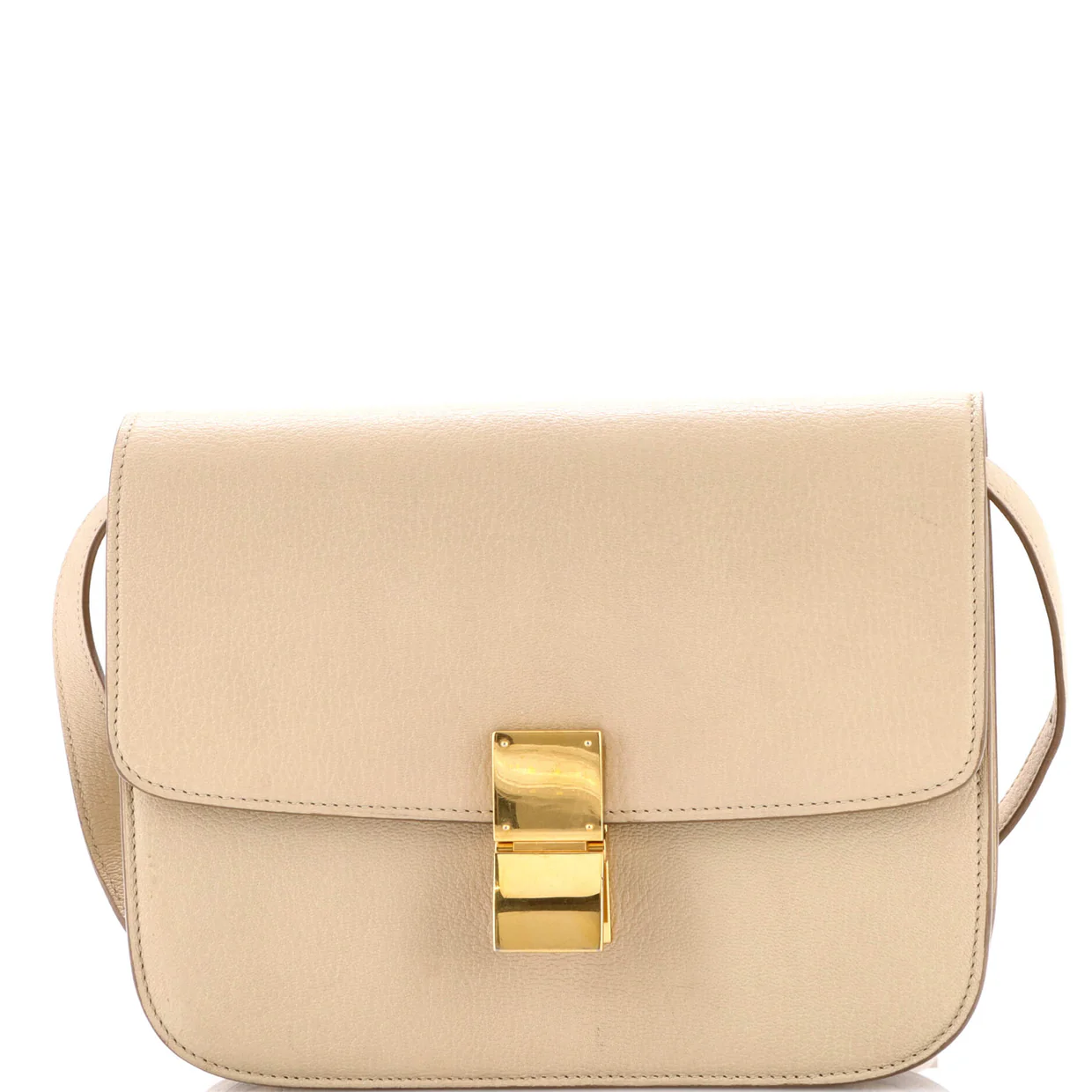 Classic Box Bag Grainy Leather Medium - Deep Luxury