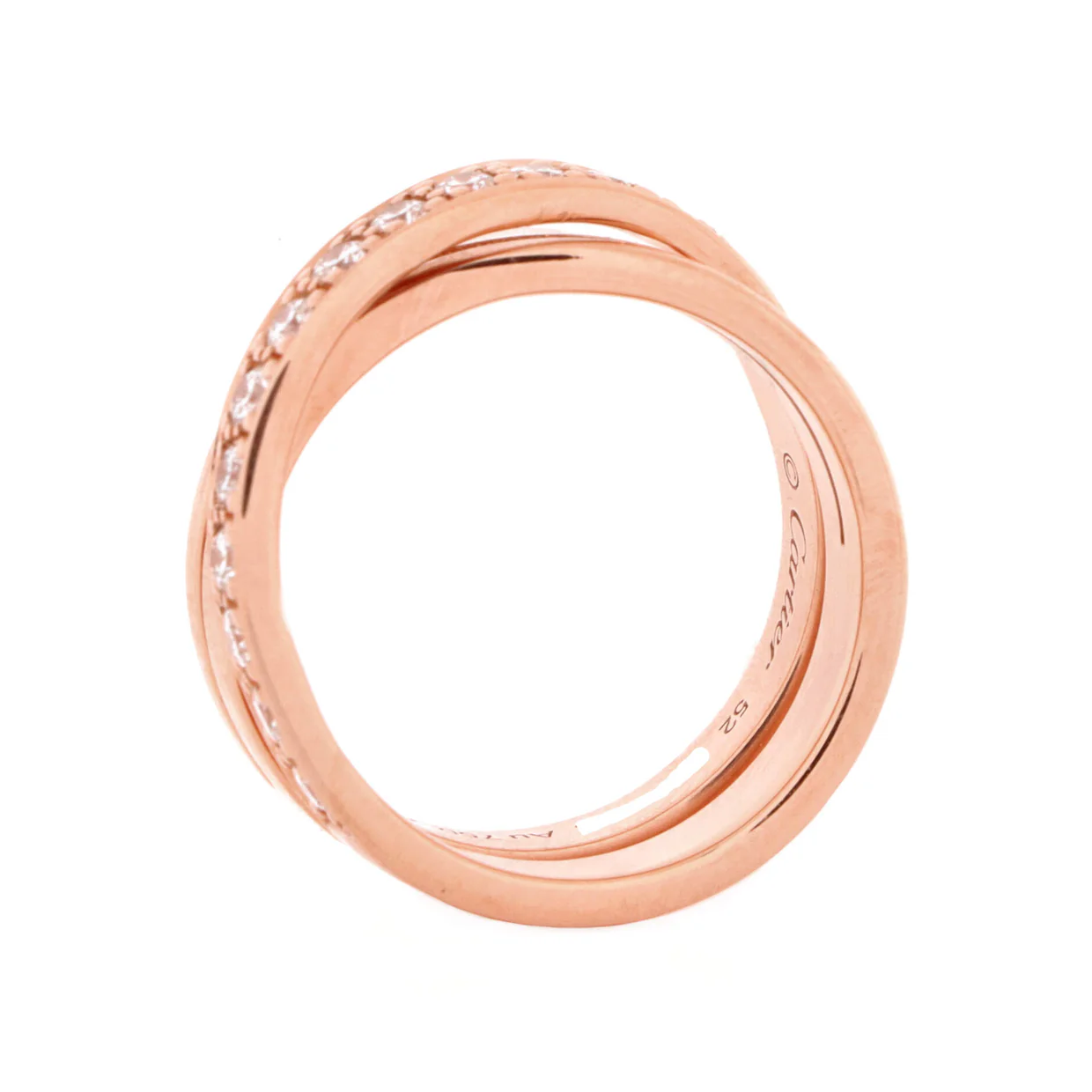 Etincelle de Cartier Crossover Ring 18K Rose Gold and Diamonds - Deep Luxury