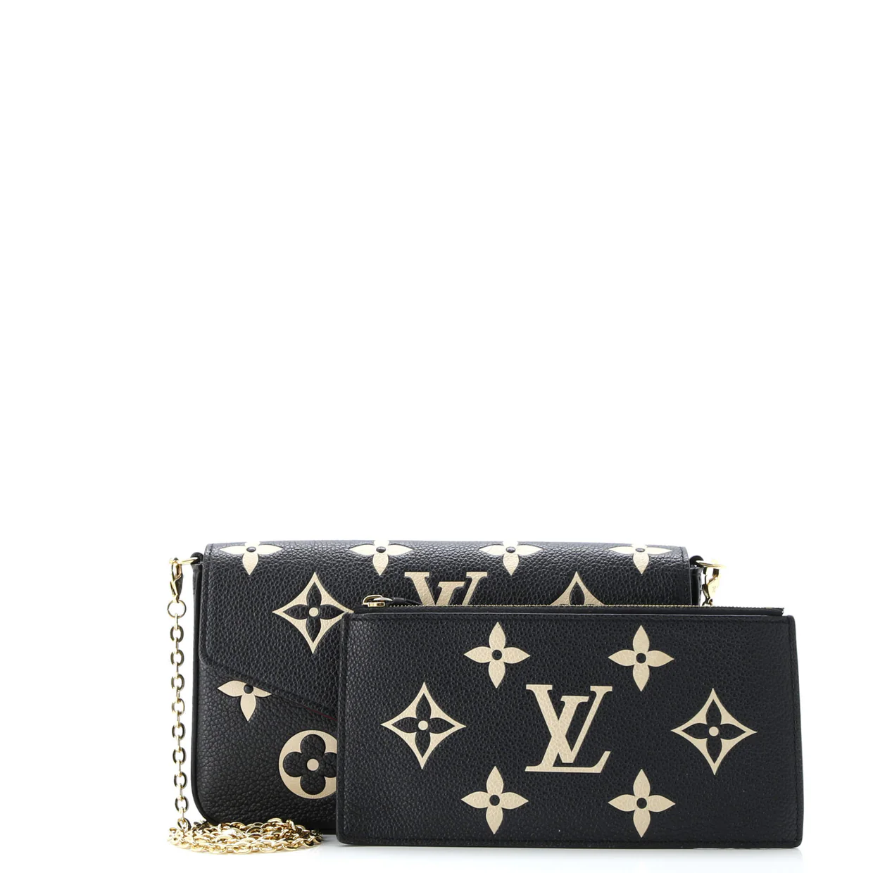 Felicie Pochette Bicolor Monogram Empreinte Giant - Deep Luxury
