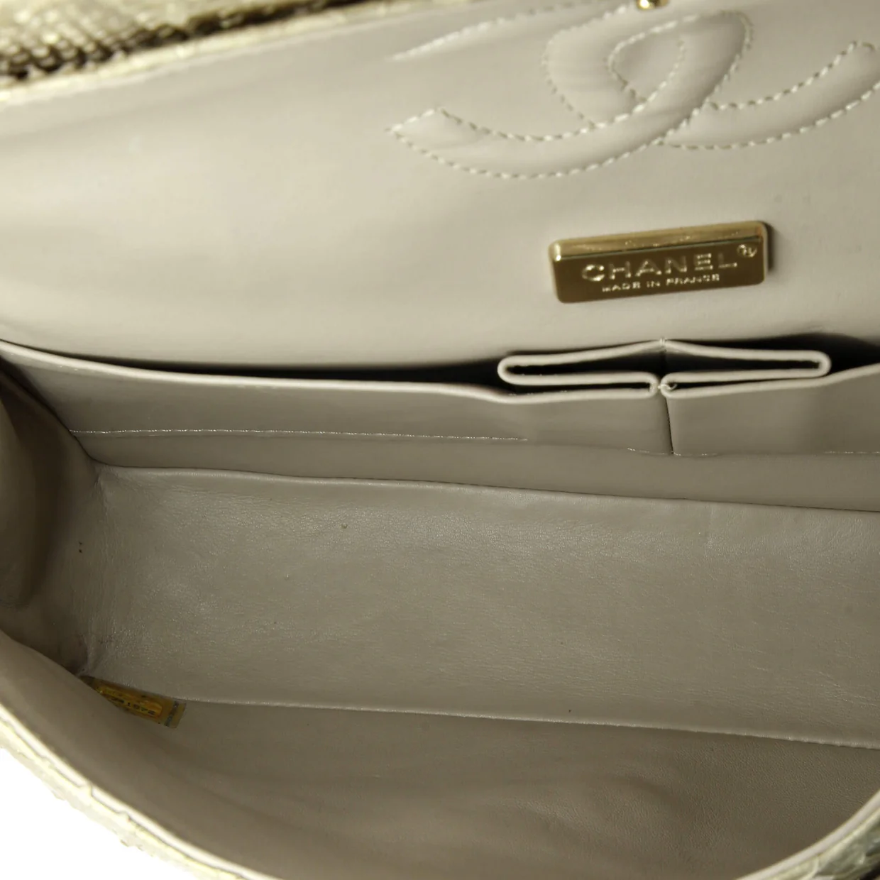 Classic Double Flap Bag Iridescent Python Medium - Deep Luxury