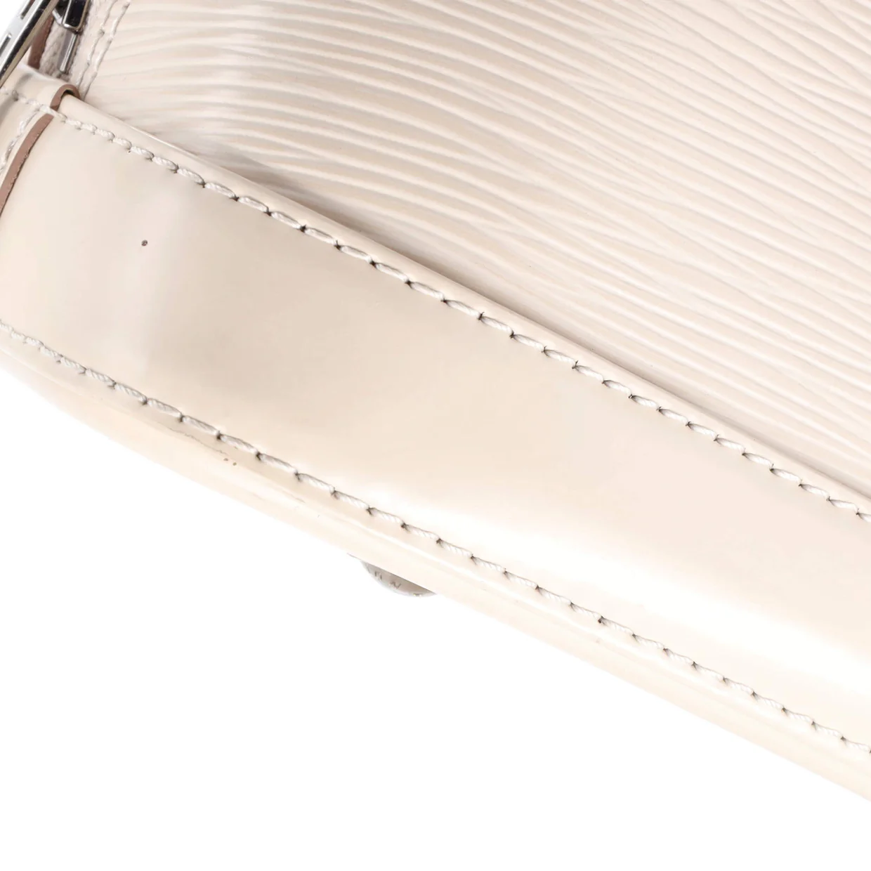 Alma Handbag Epi Leather with Logo Jacquard Strap BB - Deep Luxury