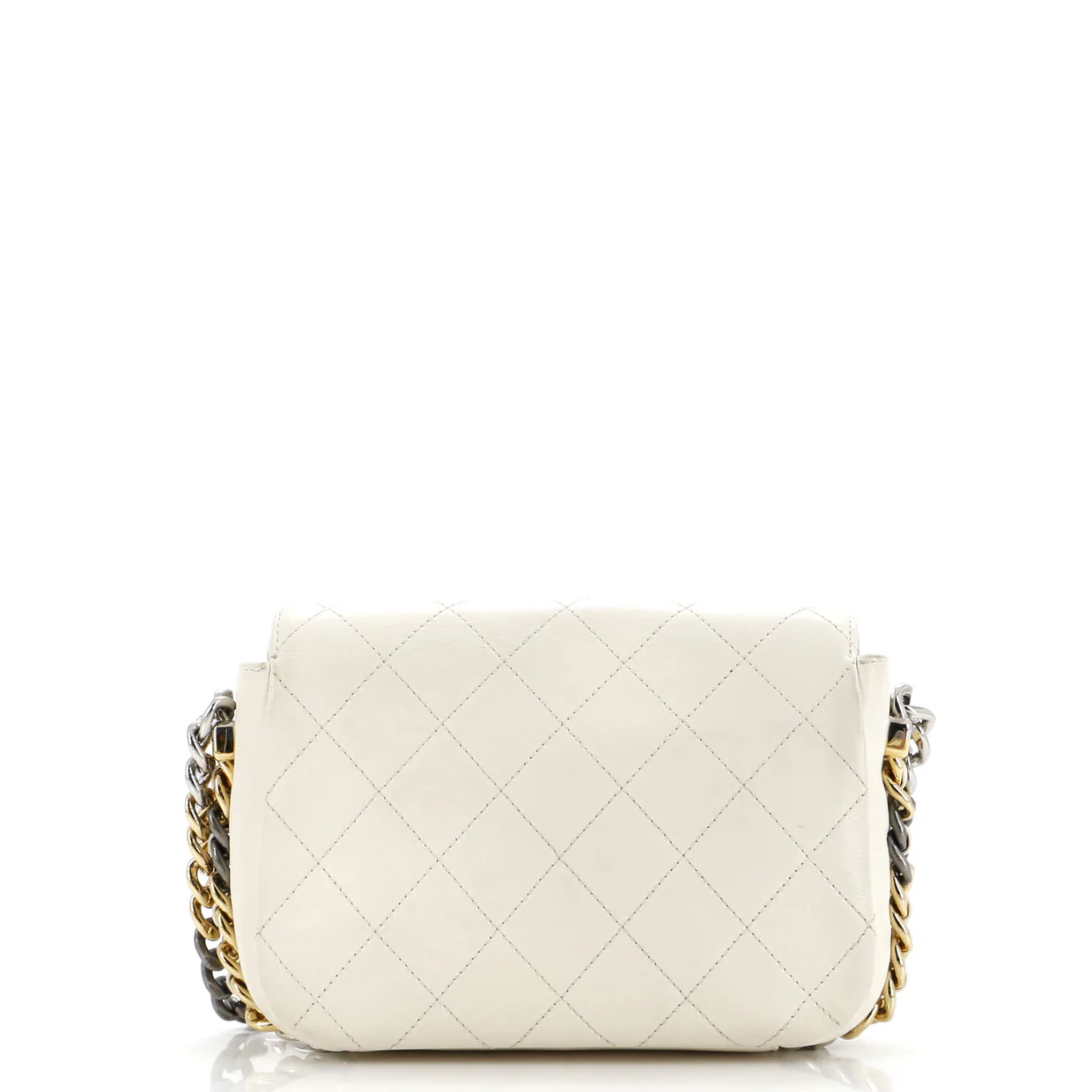 Two Tone Envelope Flap Bag Quilted Calfskin Medium - Deep Luxury