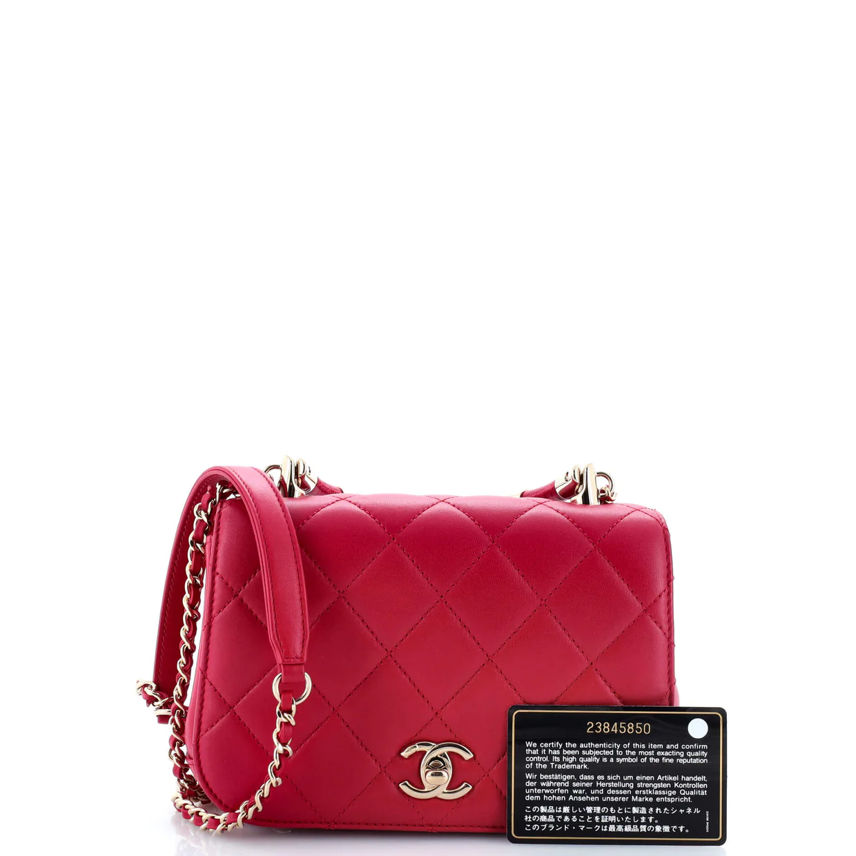 Carry Chic Flap Bag Quilted Lambskin Mini - Deep Luxury