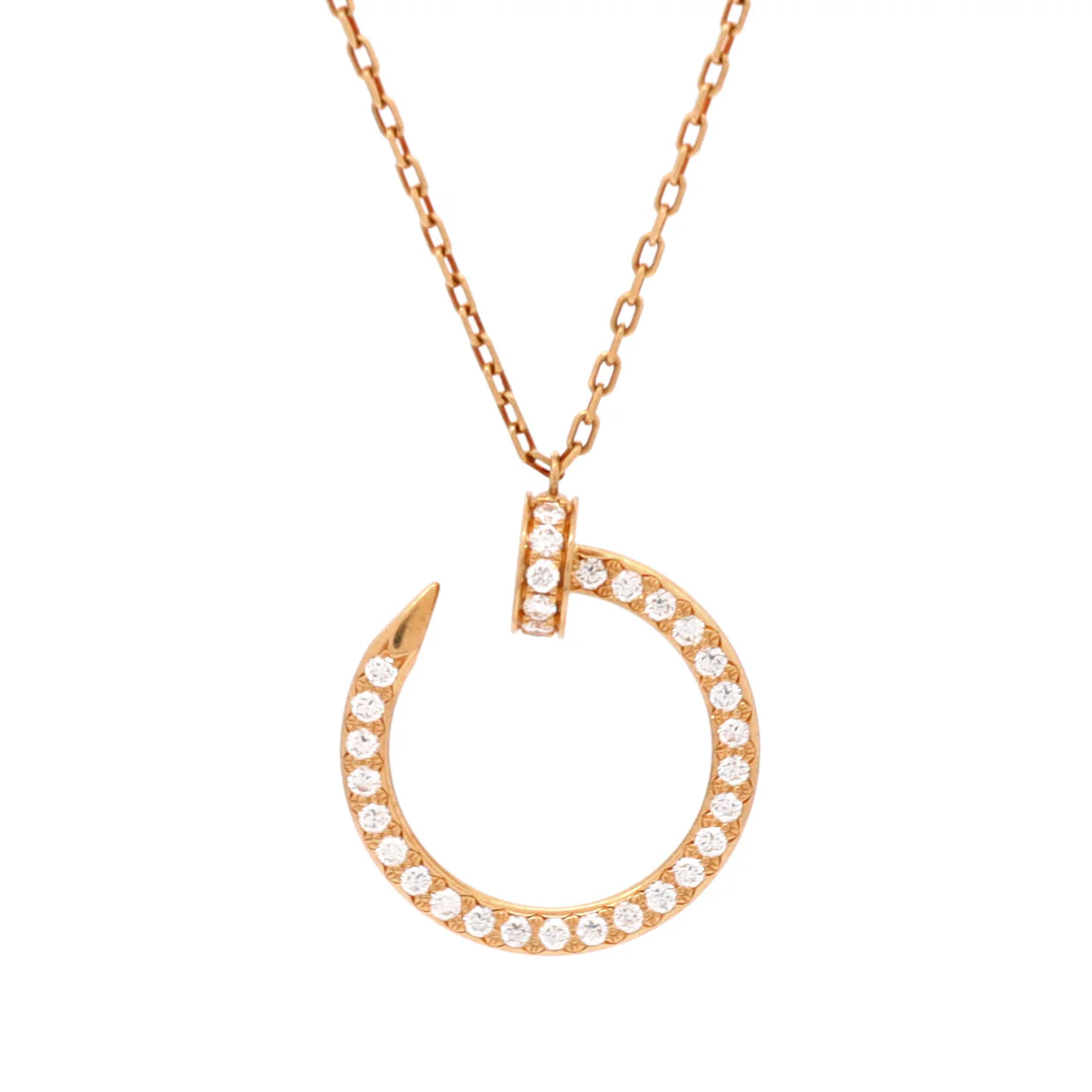 Juste un Clou Pendant Necklace 18K Yellow Gold and Diamonds - Deep Luxury
