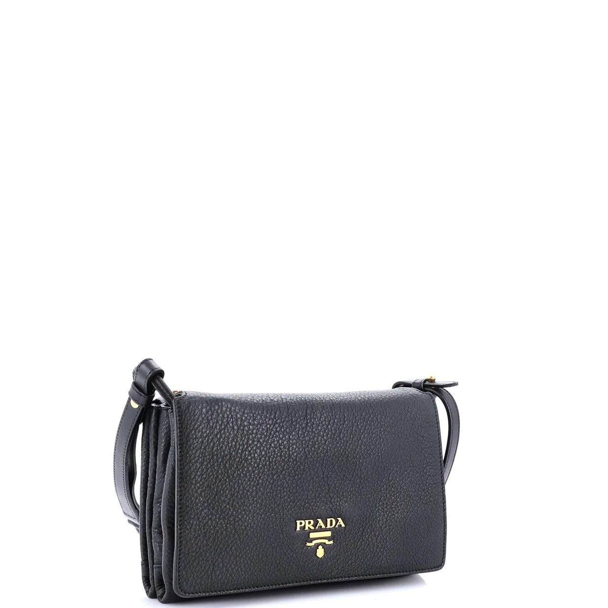 Double Zip Crossbody Bag Vitello Daino Small - Deep Luxury