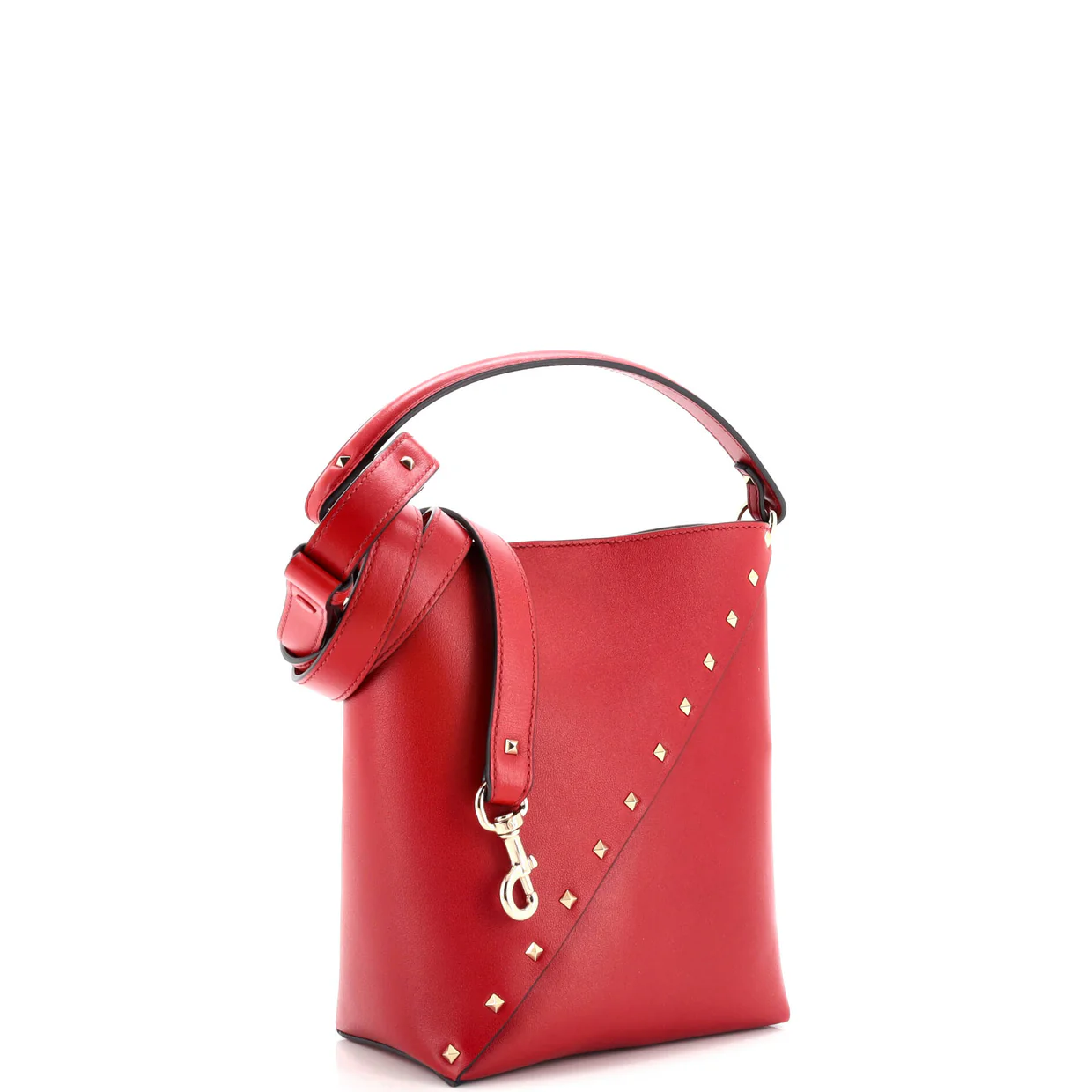 Rockstud Wispy Bucket Bag Leather Small - Deep Luxury