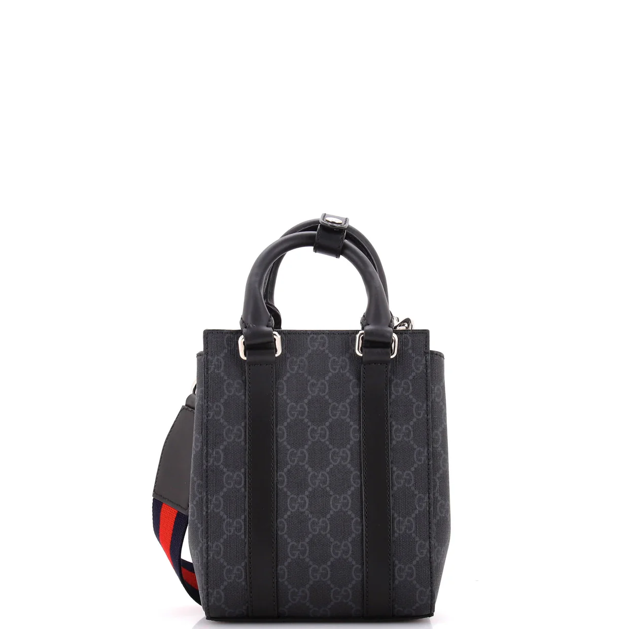 Convertible Web Open Tote GG Coated Canvas Mini - Deep Luxury