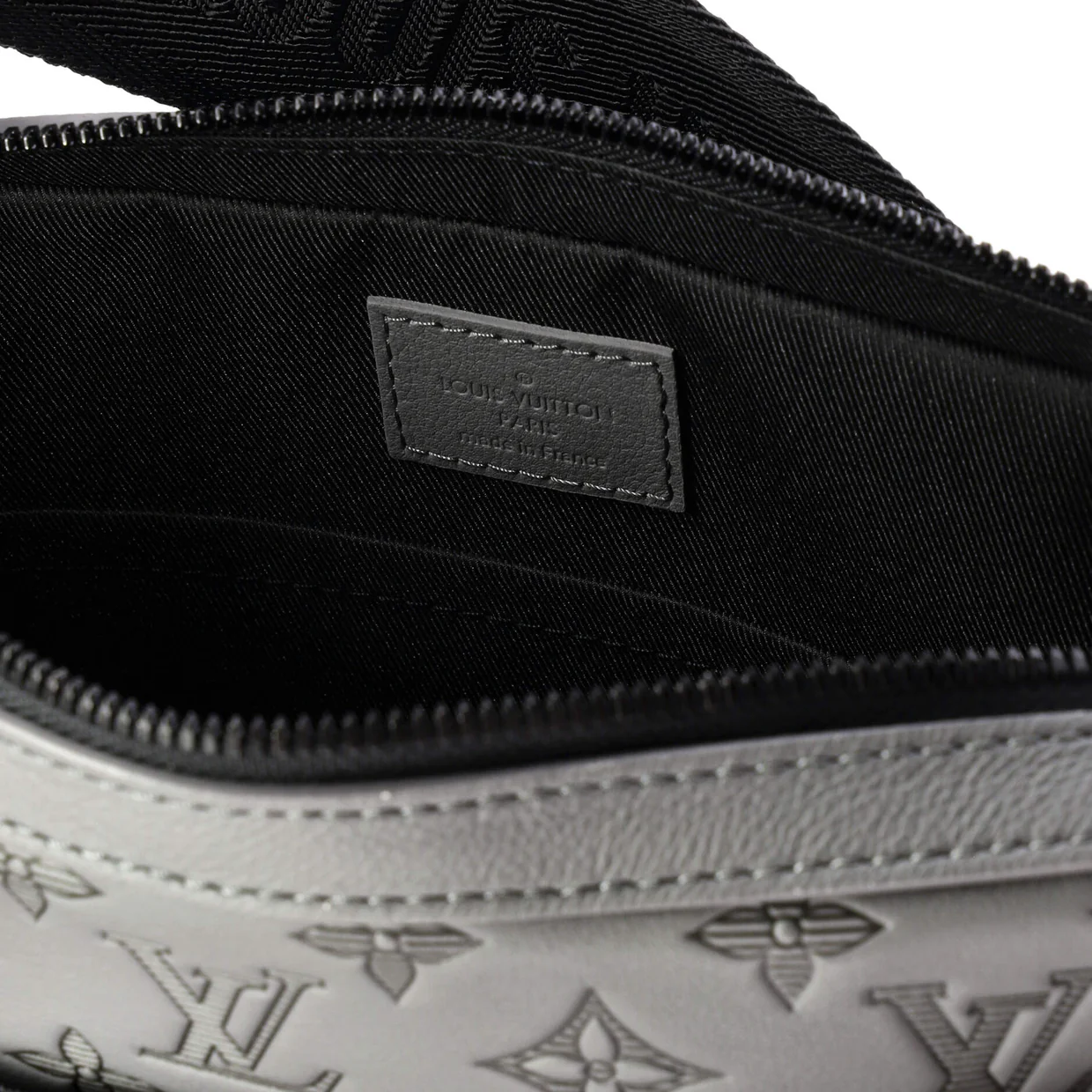 Trio Messenger Bag Monogram Shadow Leather - Deep Luxury