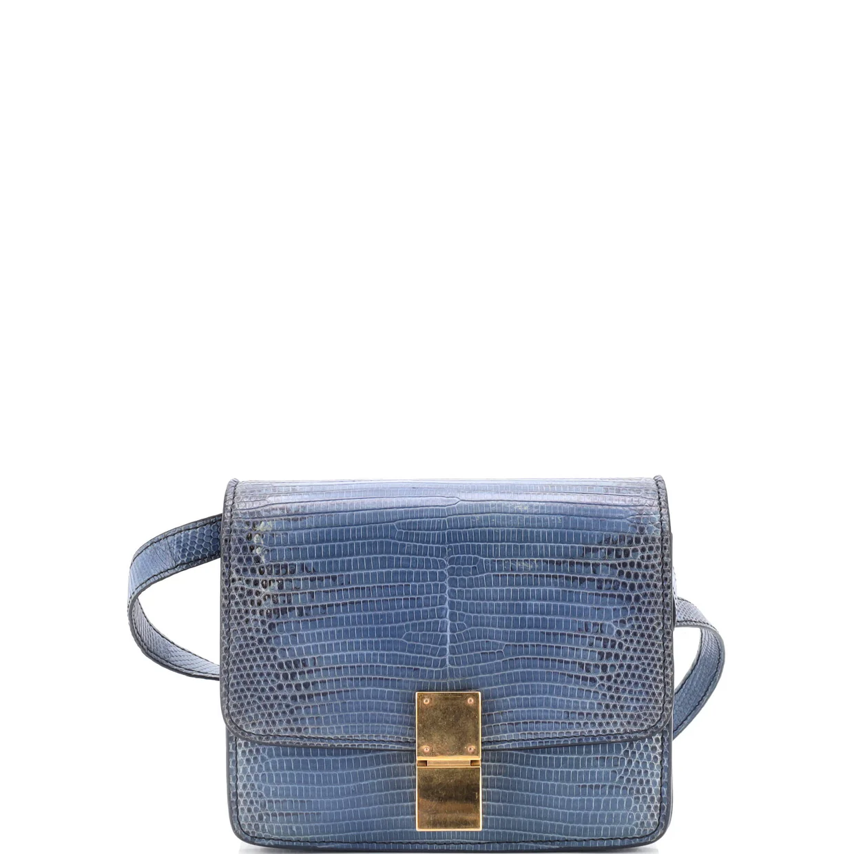 Classic Box Bag Lizard Small - Deep Luxury