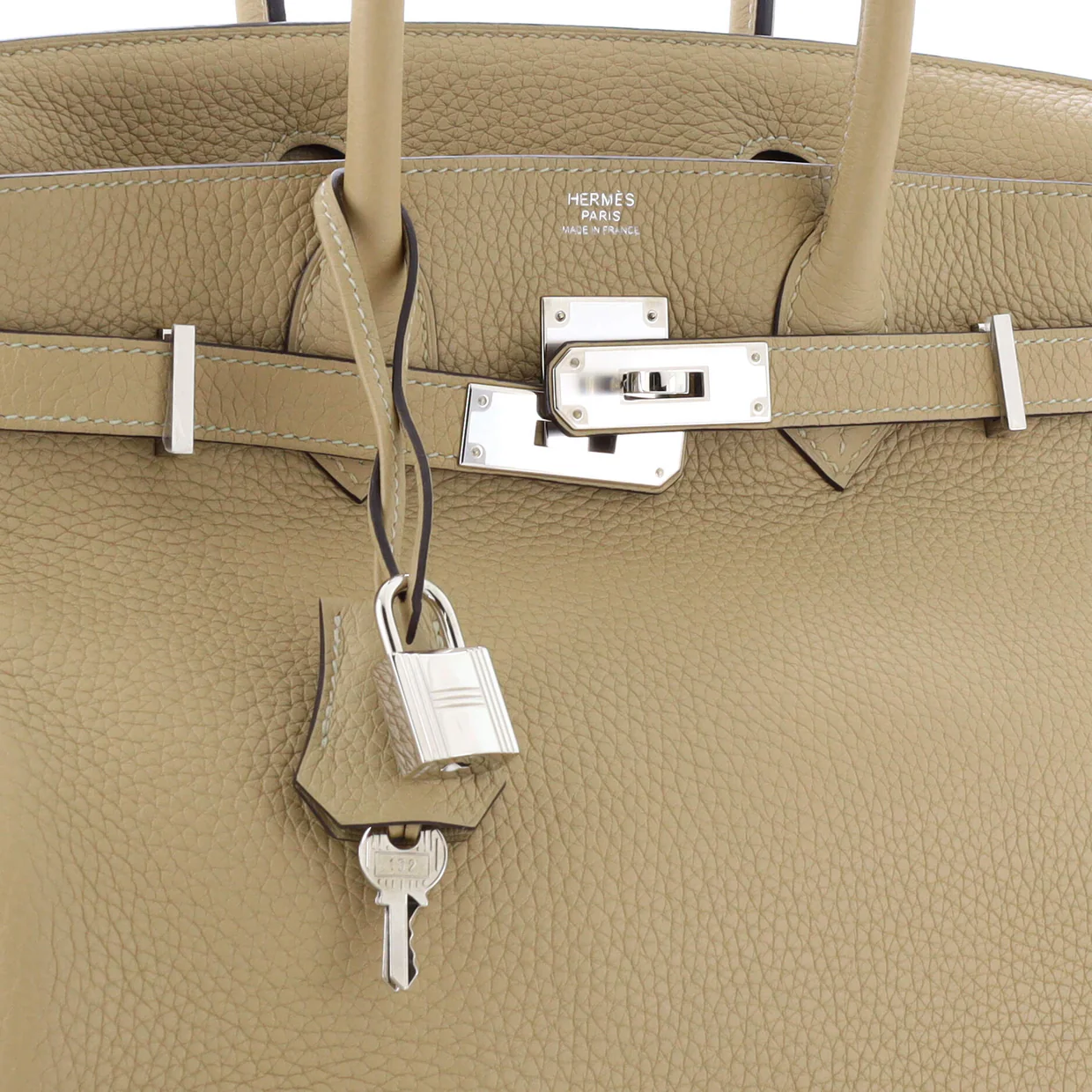 Birkin Handbag Light Clemence with Palladium Hardware 30 - Deep Luxury