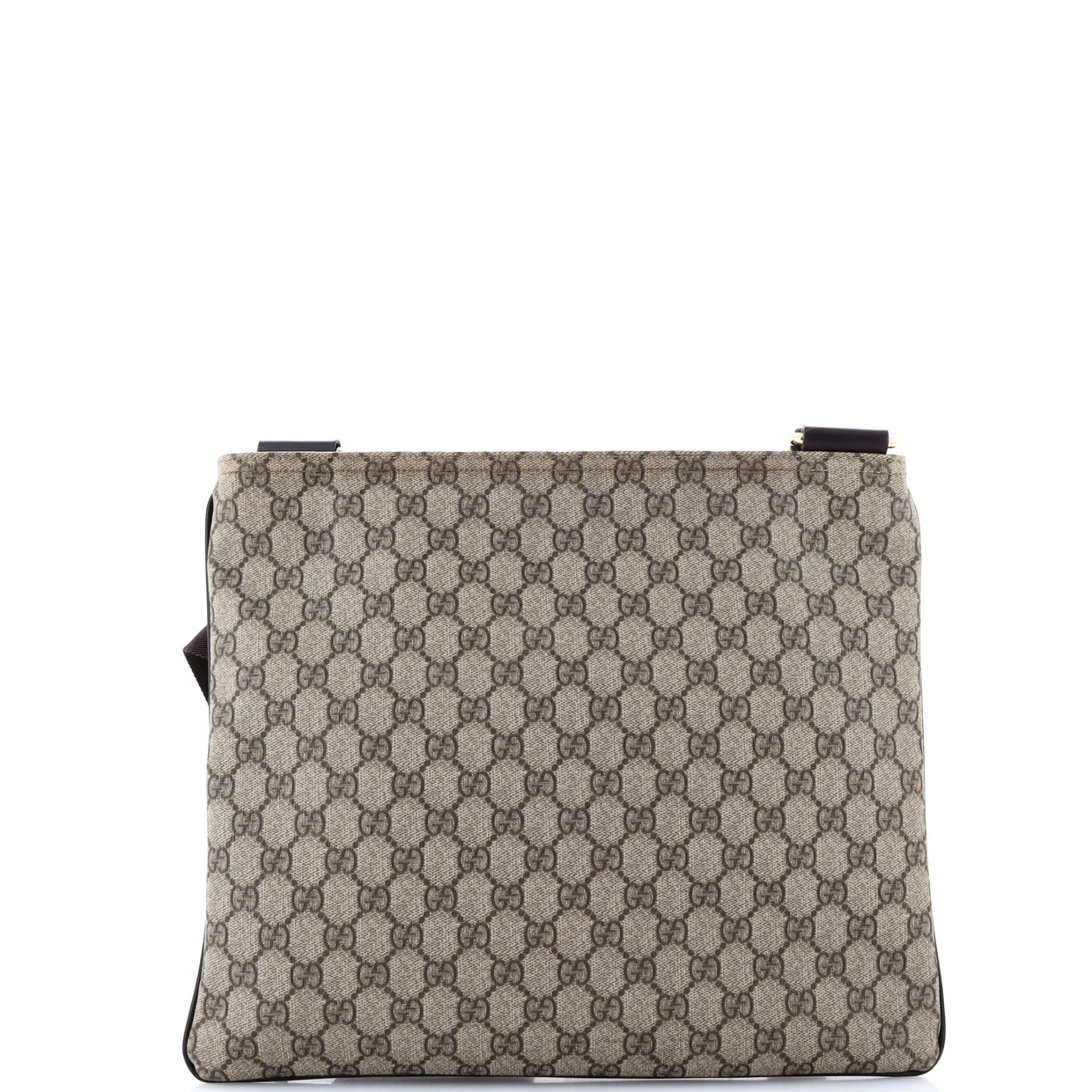 Zip Top Messenger Bag GG Coated Canvas Large - Deep Luxury
