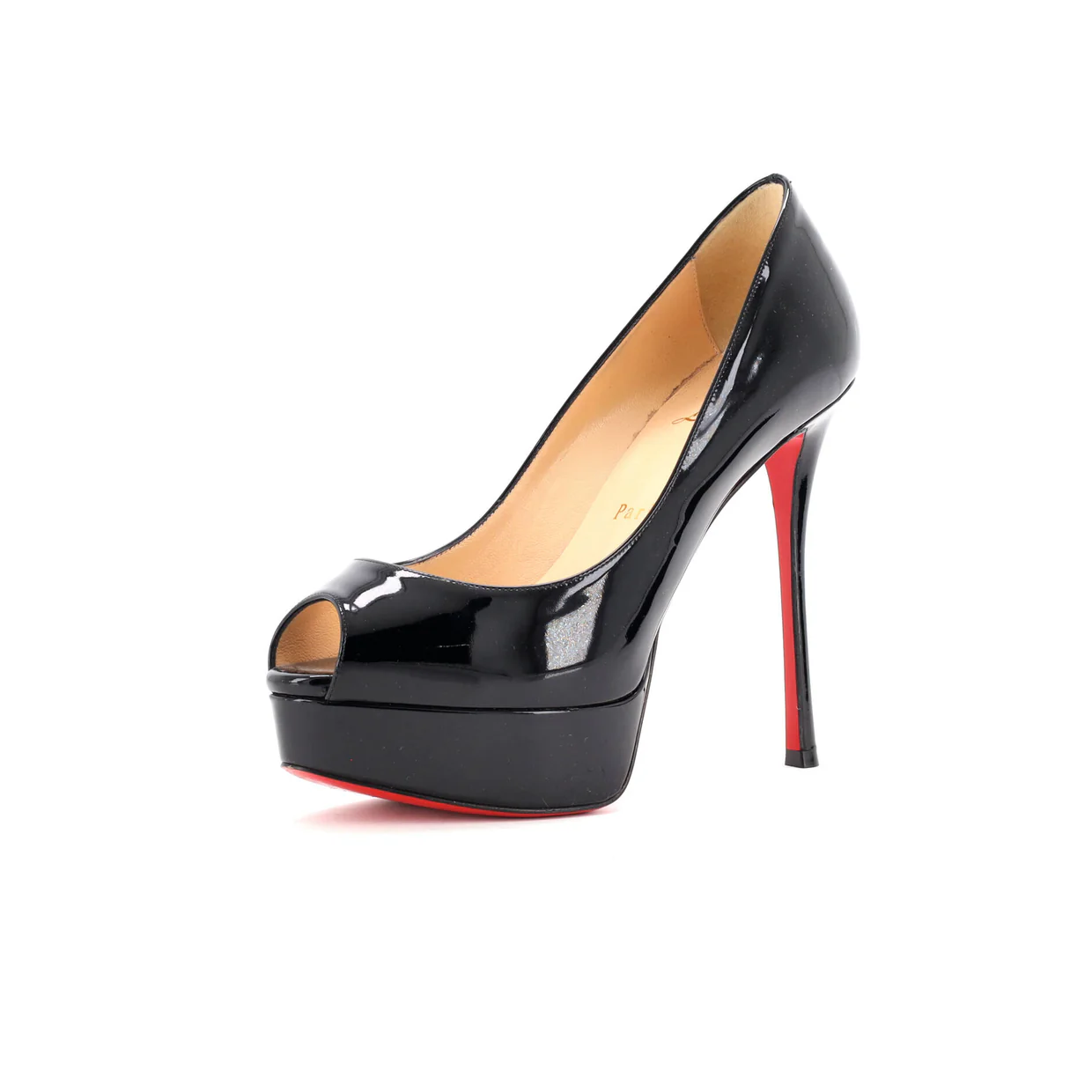 Women's Fetish Peep Pumps Patent 130 - Deep Luxury