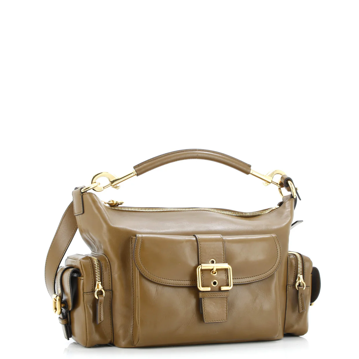 Camera Shoulder Bag Leather Medium - Deep Luxury