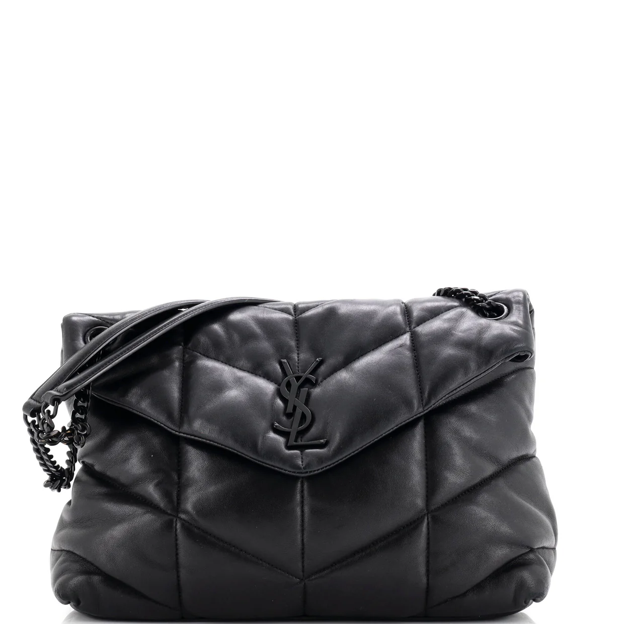 Loulou Puffer Shoulder Bag Quilted Leather Medium - Deep Luxury