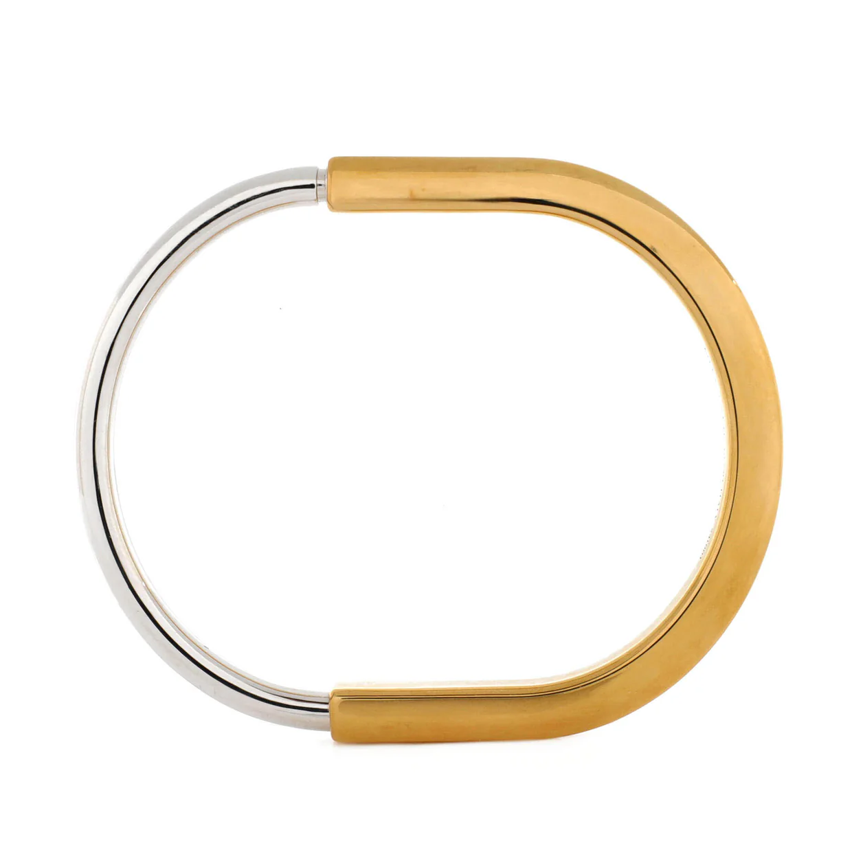 Lock Bangle Bracelet 18K Rose Gold and 18K White Gold - Deep Luxury