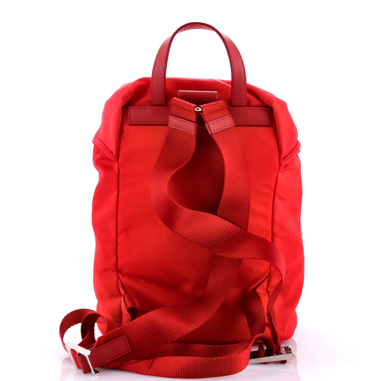 Vela Double Front Pocket Backpack Tessuto with Saffiano Leather Mini - Deep Luxury